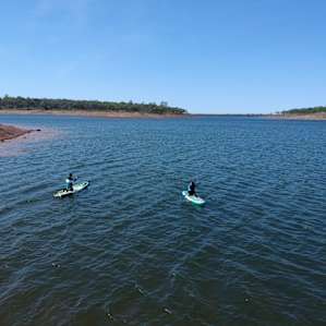 Paddle boards are welcome! They have kayaks you can borrow aswell!