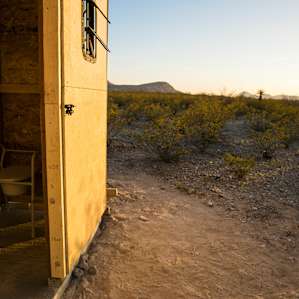 Bathroom front with door open