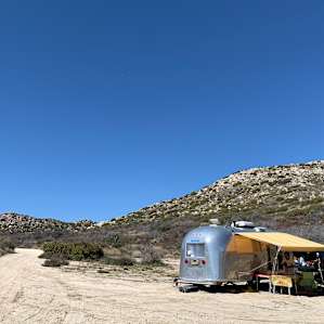 We were able to pull our 24 foot vintage Airstream into an easy-to-park site with loads of space to maneuver.
