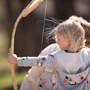 Bow and arrows were a great hit.