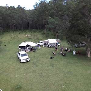 Drone view of camp site