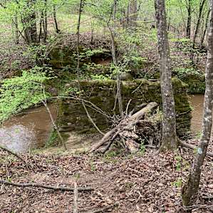 Old bridge in the creek next to the camp site