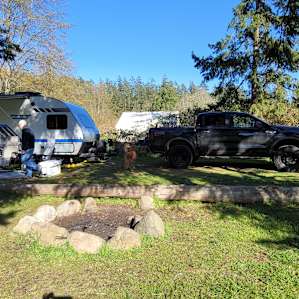 Our RV site with firepit