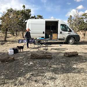 Our van kitchen set up