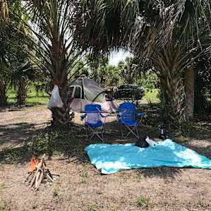 Great camping by private lake.