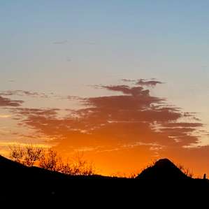 Sunset from the backyard.
