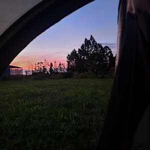 Sunrise view from the tent