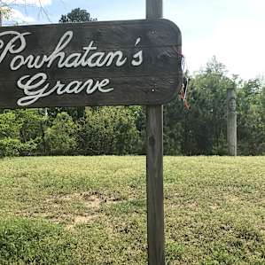 Chief Powhatan’s gravesite is a short walk/drive away