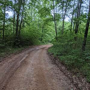 The trail to the lake site