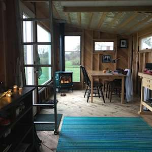 Cozy and warm while the rain patters away above