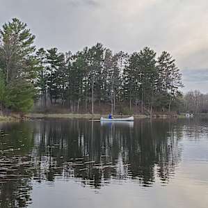 View of lake and island