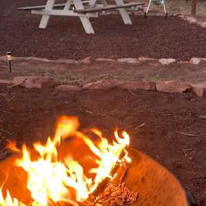 Dinner at the campsite