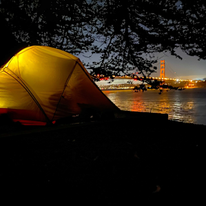 Gorgeous spot to pitch a tent for the evening, right in our backyard