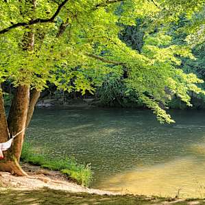 Perfect spot to hang our hammocks and enjoy a Saturday afternoon nap!