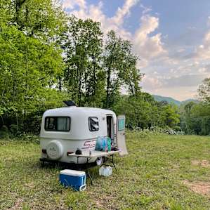 Camping in the field