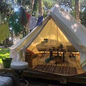 420 Friendly Lakeside Yurt *with AC