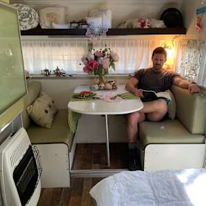 Vintage Camper in Rocky Glade