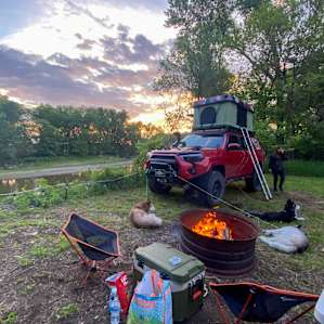 Tent camping on the Raccoon River