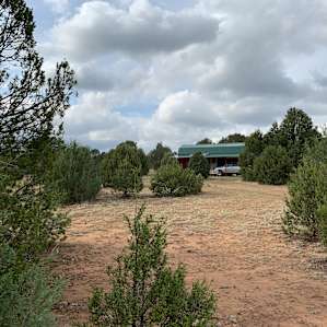 Cabin in distance