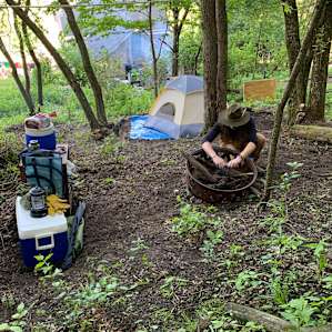 Our site in the trees.