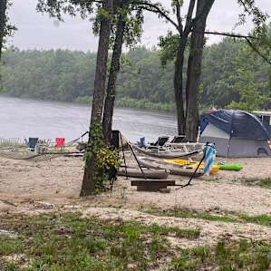 Spring fed lake with a beach