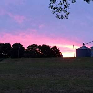 view of sunset from campsite.