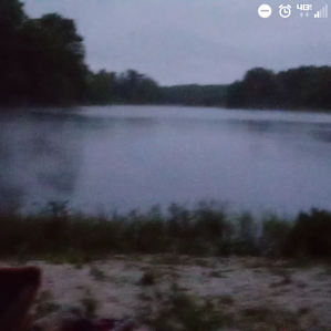 Spring fed lake with a beach