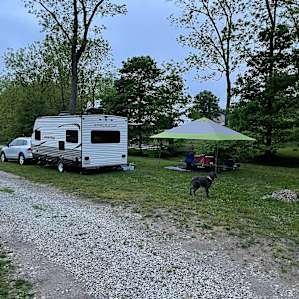 Camping next to the creek