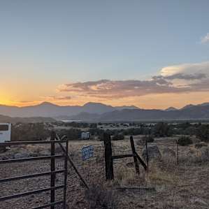Right out this back gate behind our trailer was tons of BLM wide open space! Bring your mountain bikes, ATVs, Dirt Bikes would be AWESOME, hiking boots and dogs! lots of fun to have out this gate.
