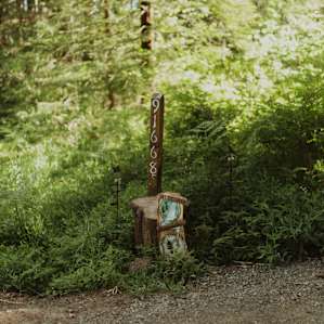 The sign to the entrance, don't miss it.. take the immediate right after the second 35 mile sign.