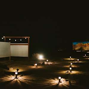 Lights leading the way throughout the property.