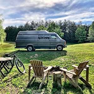 Perfect flat spot to park a van!