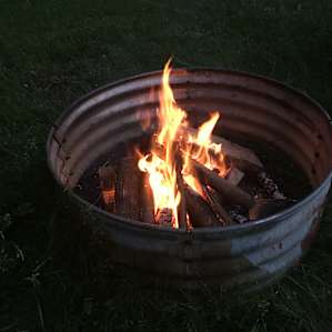 The firewood was dry and aged and caught almost instantly.