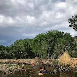 Beautiful afternoon clouds on a summer day at the Ojo.