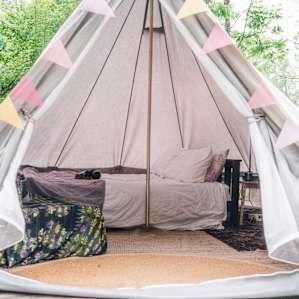 The inside- Bianca can provide bedding upon request and with a little fee- totally worth it.
