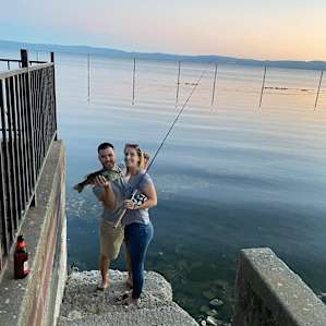 Lots of bass in the lake! Very easy to fish.