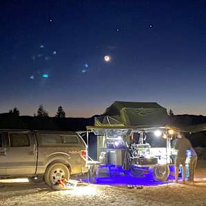 Stars and moon while we clean up