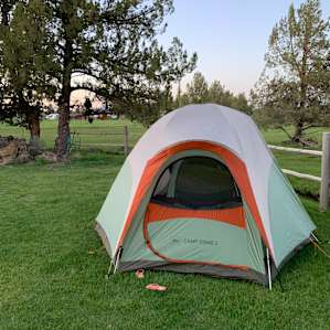 Secluded campsite on working ranch