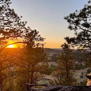 Sunset over the valley
