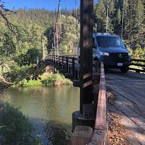 Bridge over Klamath to get to the Country Cabin.
