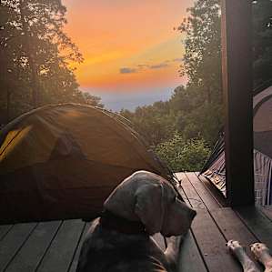 Remote mountain camping platform