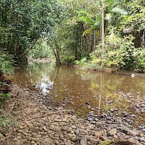 Fresh water creek next to camp site, perfect for swimming