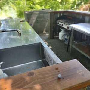 Super awesome group outdoor kitchen