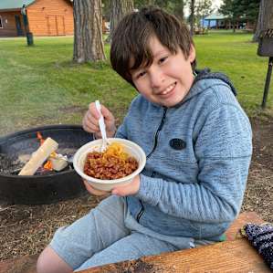 Firewood available for campfire cooking