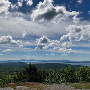 View from Blue Hill Mountain, a 1 mile hike to the summit, located about 10 minutes from the campsite.