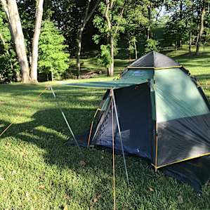 Very private tent site.