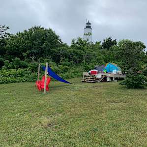 View of campsite 1 from outhouse