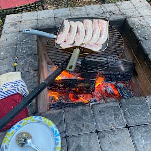 Breakfast on the fire pit