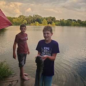 Big catfish caught in the lake