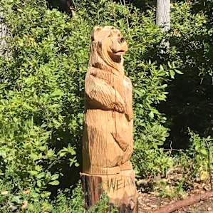 Cool bear statue